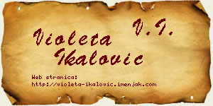 Violeta Ikalović vizit kartica